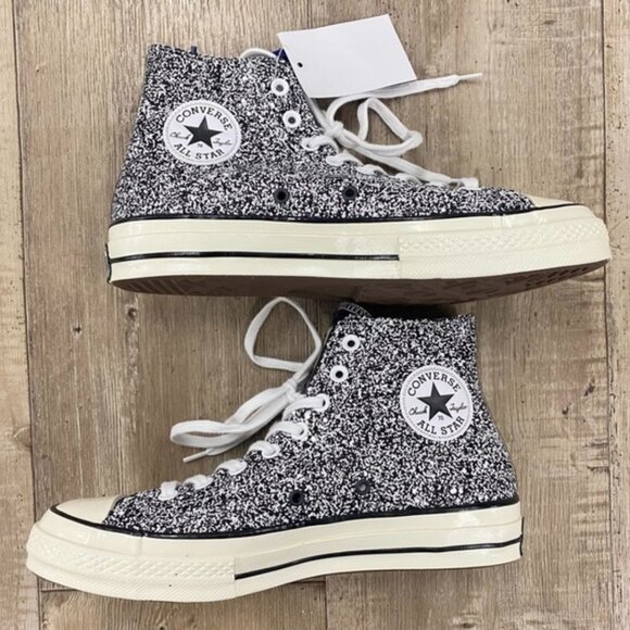 CONVERSE x JW ANDERSON collab multicolor colorblock glitter All Star sneakers 11 - Picture 9 of 10
